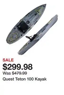 Dick's Sporting Goods Quest Teton 100 Kayak offer
