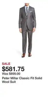 Nordstrom Peter Millar Classic Fit Solid Wool Suit offer