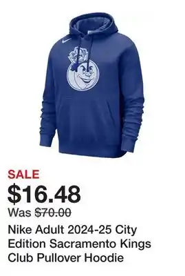 Dick's Sporting Goods Nike Adult 2024-25 City Edition Sacramento Kings Club Pullover Hoodie offer