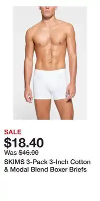 Nordstrom SKIMS 3-Pack 3-Inch Cotton & Modal Blend Boxer Briefs offer