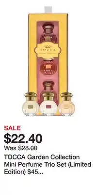 Nordstrom TOCCA Garden Collection Mini Perfume Trio Set (Limited Edition) $45 Value offer