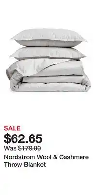 Nordstrom Nordstrom Wool & Cashmere Throw Blanket offer