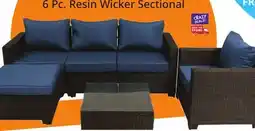 Ocean State Job Lot 6 Pc. Resin Wicker Sectional offer