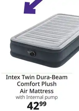 Ocean State Job Lot Intex Twin Dura-Beam Comfort-Plush Air Mattress with Internal Pump offer