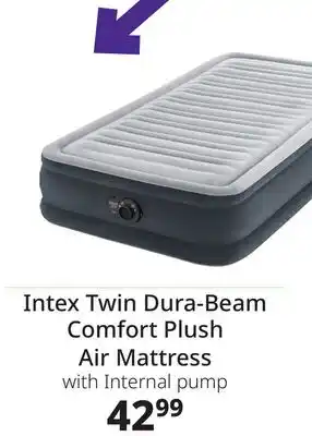 Ocean State Job Lot Intex Twin Dura-Beam Comfort-Plush Air Mattress with Internal Pump offer