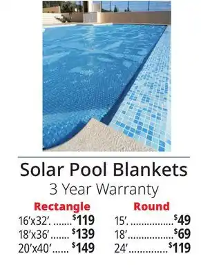 Ocean State Job Lot Solar Pool Blankets offer