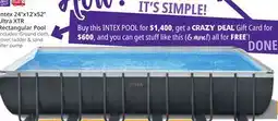 Ocean State Job Lot Intex 24' x 12' x 52 Ultra XTR Frame Rectangular Pool Set with Sand Filter Pump offer