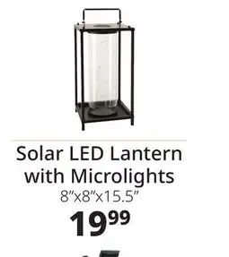 Ocean State Job Lot Outdoor Living Accents Solar LED Lantern with Microlights 15.5 offer