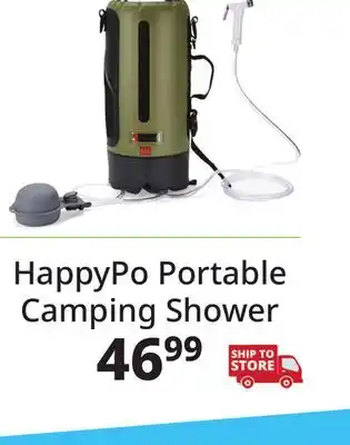 Ocean State Job Lot HappyPo Portable Camping Shower Dark Green offer