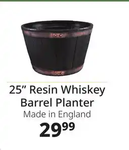 Ocean State Job Lot Whiskey Barrel Resin Planter 24.6 offer
