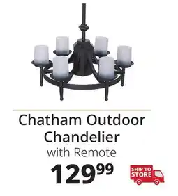 Ocean State Job Lot Chatham Outdoor Chandelier with Remote offer