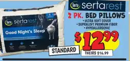 Ollie's 2 PK. STANDARD BED PILLOWS offer