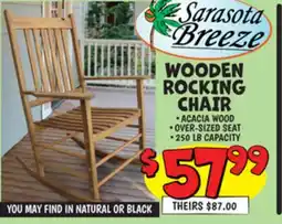 Ollie's BLACK WOODEN ROCKING CHAIR offer