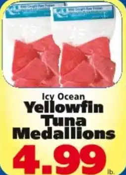 Save a Lot Icy ocean yellowfin tuna medallions offer