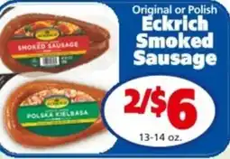 Save a Lot Eckrich smoked sausage offer