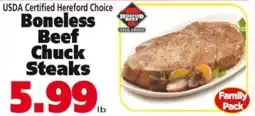 Save a Lot Boneless beef chuck steaks offer