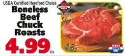 Save a Lot Boneless beef chuck roasts offer