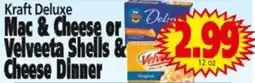 Save a Lot Kraft deluxe mac & cheese or velveeta shells& cheese dinner offer