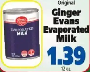 Save a Lot Ginger evans evaporated milk offer