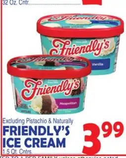 Bravo Supermarkets FRIENDLY'S ICE CREAM offer