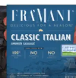 Bravo Supermarkets FRA' MANI SAUSAGE offer
