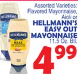 Bravo Supermarkets HELLMANN'S EASY OUT MAYONNAISE offer
