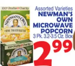 Bravo Supermarkets NEWMAN'S OWN MICROWAVE POPCORN offer