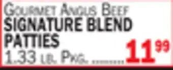 Bravo Supermarkets GOURMET ANGUS BEEF SIGNATURE BLEND PATTIES offer