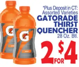 Bravo Supermarkets GATORADE THIRST QUENCHER offer
