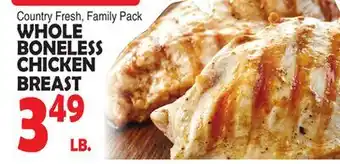 Bravo Supermarkets WHOLE BONELESS CHICKEN BREAST offer