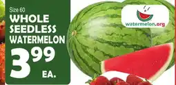 Bravo Supermarkets WHOLE SEEDLESS WATERMELON offer