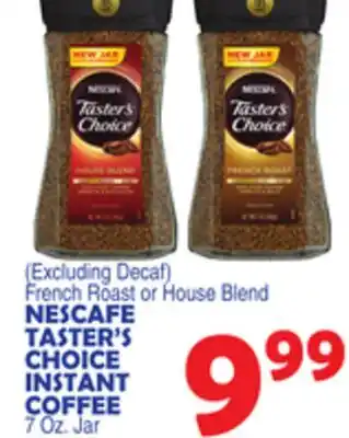 Bravo Supermarkets NESCAFE TASTER'S CHOICE INSTANT COFFEE offer