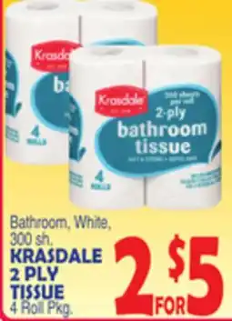 Bravo Supermarkets KRASDALE 2 PLY TISSUE offer