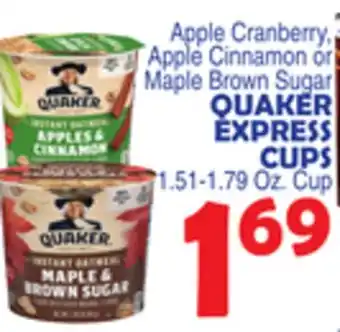 Bravo Supermarkets QUAKER EXPRESS CUPS offer