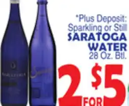 Bravo Supermarkets SARATOGA WATER offer