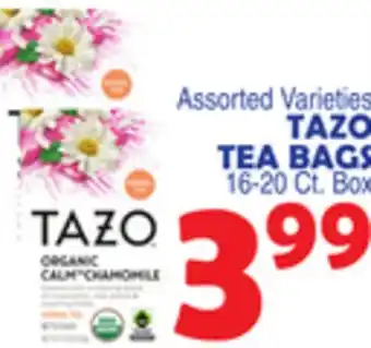 Bravo Supermarkets TAZO TEA BAGS offer