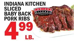 Bravo Supermarkets INDIANA KITCHEN SLICED BABY BACK PORK RIBS offer