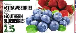 Bravo Supermarkets • STRAWBERRIES • 1 lb. Pkg sweet •SOUTHERN BLUEBERRIES 1 Pt. Cntr offer