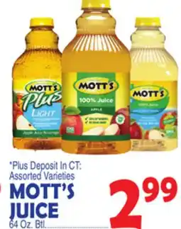 Bravo Supermarkets MOTT'S JUICE offer