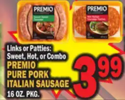 Bravo Supermarkets PREMIO PURE PORK ITALIAN SAUSAGE offer