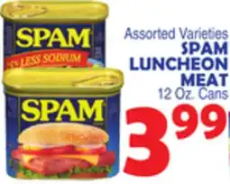 Bravo Supermarkets SPAM LUNCHEON MEAT offer