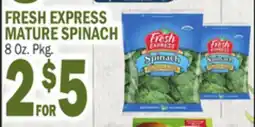 Bravo Supermarkets FRESH EXPRESS MATURE SPINACH offer