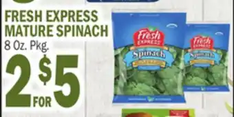 Bravo Supermarkets FRESH EXPRESS MATURE SPINACH offer