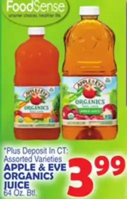 Bravo Supermarkets APPLE & EVE ORGANICS JUICE offer