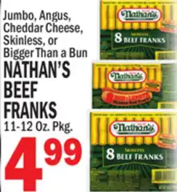 Bravo Supermarkets NATHAN'S BEEF FRANKS offer
