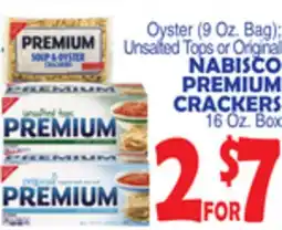 Bravo Supermarkets NABISCO PREMIUM CRACKERS 16 Oz. Box offer