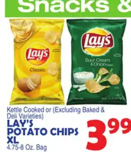 Bravo Supermarkets LAY'S POTATO CHIPS XL offer