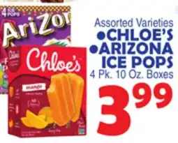 Bravo Supermarkets CHLOE'S, ARIZONA ICE POPS offer