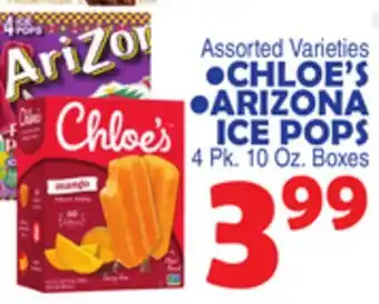 Bravo Supermarkets CHLOE'S, ARIZONA ICE POPS offer