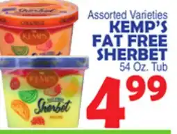 Bravo Supermarkets KEMP'S FAT FREE SHERBET offer